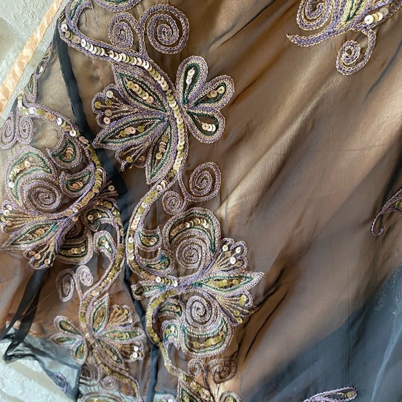 Lotus Creations Adjustable Wrap Skirt, Brown M #043 - Picture 10 of 11